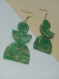 Boucles d'oreilles vert jade
