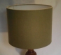 Abat-jour cylindrique lin vert anis Ø 25 cm, hauteur 20,5 cm, suspension ou à poser sur pied de lampe