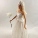 Vêtements pour poupée barbie - robe de mariée romantique