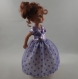 Vêtements pour poupées chéries corolle, paola reina, 32/33cm - robe longue 