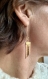 Boucles d'oreilles cuir et or