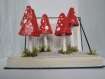 Livre de champignons, fait main en papier mâché, décoration original pour noël, cadeau unique, 18 cm de haut