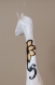 Girage blanche, papier mâché, fait main, décoration ou cadeau unique, 25 cm de haut