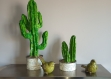 Cactus en pot, fait main, papier mâché, décoration éternelle, cadeau unique