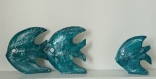 Petit poisson en papier mâché, fait main, décoration ou cadeau unique, 22 cm