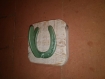 Porte manteau vintage industriel  _ fer à cheval _ neuf_ vert jade et blanc _ fait main
