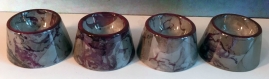 Coquetier conique en porcelaine peint à la main