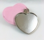 Miroir cœur,miroir de poche,miroir de sac, avec étui et cuir écologique