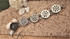 Bracelet boutons motif tissu japonais