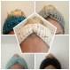 Bandeau laine cheveux femme headband ajustable