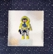 Cadre playmobil décoratif personnalisable l'astronaute de la nasa gravé d'un message positif et bienveillant crois en tes rêves