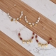 Créoles lally • boucles d'oreilles grandes créoles avec perles et acier inoxydable doré pour femme