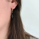 Créoles keyna • boucles d'oreilles créoles avec perles et acier inoxydable doré pour femme