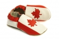 Soft leather slippers - canada flag