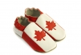 Soft leather slippers - canada flag