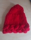 Bonnet tricoté à la main en laine mérinos
