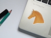 Sticker cheval alezan idéal pour bullet journal agenda scrapbooking carte téléphone et ordinateur