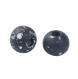 20 perles en bois 8mm couleur noir pois argenté 8 mm perle, bijoux, bracelet