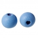 20 perles en bois 8mm couleur bleu 8 mm creation bijoux, attache tetine ...