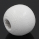 20 perles en bois 10mm couleur blanc 10 mm creation colier, attache tetine ...