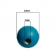 20 perles en bois 10mm couleur bleu paon 10 mm creation colier, attache tetine ...