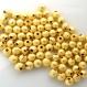 Lot 50 perle stardust metal doré 4mm mixte creation bijoux, collier mc0104005