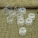 5 bobines canette transparent en plastique pour fil de machine à coudre canettes