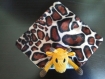 Doudou girafe crochet et tissu