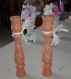 Lot 2 bougeoirs terracotta 