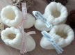 Petits chaussons en laine fait main / cadeau de naissance / cadeau de baby shower