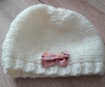 Bonnet bébé fait main moufles et chaussons / ensemble en laine pour bébé / tricotés main - livraison gratuite