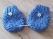Bonnet bébé fait main moufles et chaussons / ensemble en laine pour bébé / tricotés main - livraison gratuite