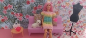 Robe en laine collection inna pour poupée barbie 