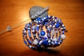 Bracelet spirale bleu