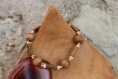 Bracelet pour homme en noix de coco  aux couleurs sable-ivoire-marron modèle 