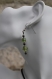 Parure sautoir pendentif péridot et boucles d'oreilles en verre vert modèle 