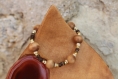 Bracelet pour homme en noix de coco aux couleurs sable-ivoire et marron modèle 