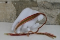 Bracelet brésilien en coton dmc crocheté main rouille et kaki modèle 