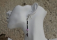 Parure collier pendentifs et boucles d'oreilles dans un dégradé de violet en perles de verre-perles acryliques modèle 