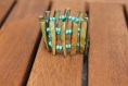 Bracelet nacre-bois vert modèle 