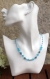 Collier ado turquoises-cloisonné-perles de rocaille de couleur turquoise modèle 