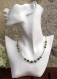 Collier ado perles de culture-perles cloisonnées-rocaille vert et or modèle 