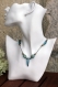 Sautoir pendentif nacre turquoise-cloisonné or antique et turquoise modèle 