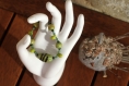 Bracelet céramique-swarovski-verre bohème-bois vert et noir modèle 