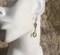 Boucles d'oreilles métal argenté-swarovski transparent modèle 