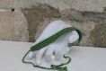 Bracelet brésilien en coton dmc crocheté main aux couleurs vertes modèle 
