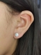 Boucles d'oreilles femme 2 carat argent flocon moissanite earrings diamant fiançailles,engagement,solitaire,minimaliste,quotidienne,mariage.