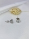 Boucles d'oreilles femme 2 carat argent flocon moissanite earrings diamant fiançailles,engagement,solitaire,minimaliste,quotidienne,mariage.