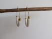 Créoles acier avec perles heichi africaine