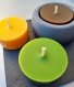 3 mini bougies sans/avec 1 bougeoir jesmonite